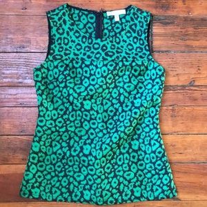 Festive BR Green Cheetah print top 0